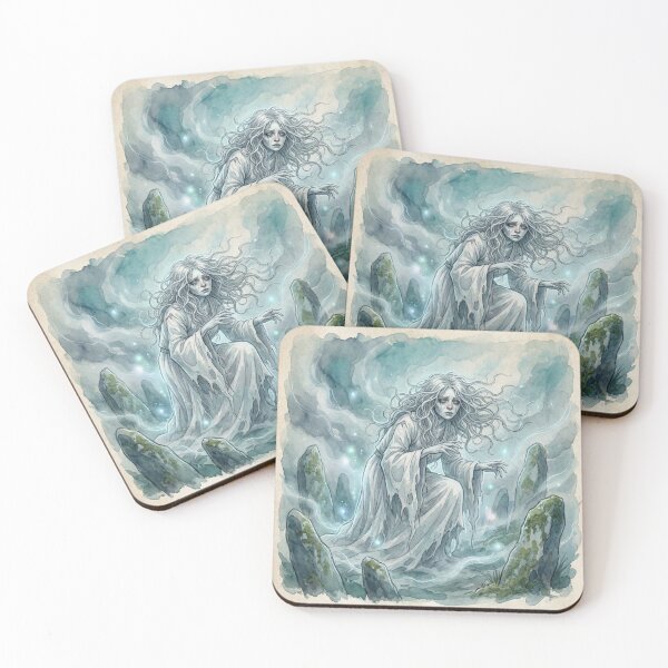 Item preview, Banshee in winter Mourning Watercolor designed and sold by Vintage Designs +.