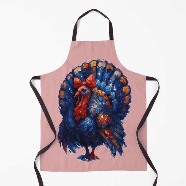 Item preview, Colorful Blue Turkey with Red Bow designed and sold by BreezifyDesignStudio.