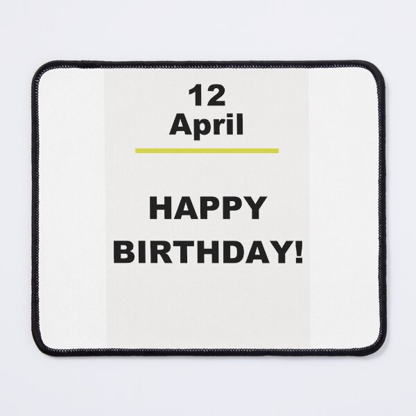Item preview, Minimalist Happy Birthday Design — April 12 designed and sold by ariksworld.
