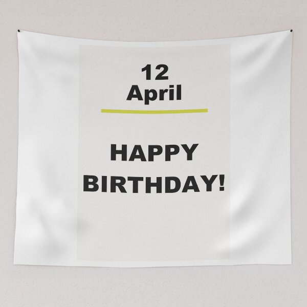 Item preview, Minimalist Happy Birthday Design — April 12 designed and sold by ariksworld.