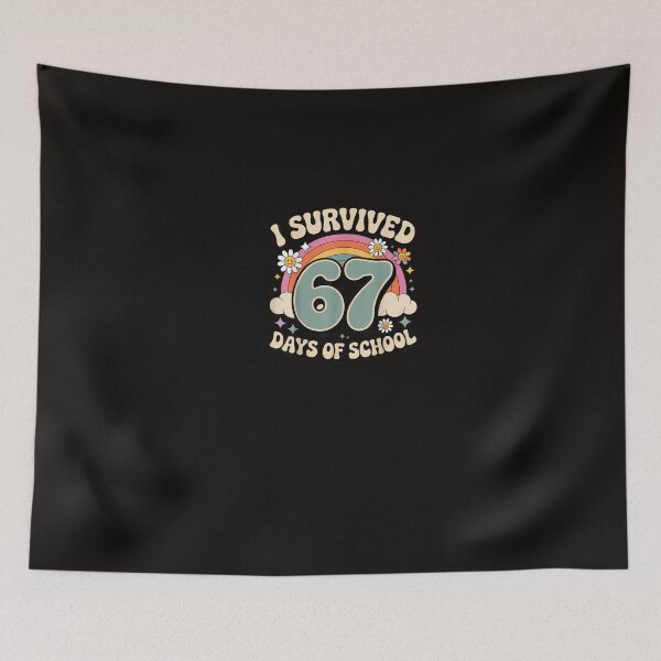 Item preview, I Survived 67 Days of School Six Seven Meme  designed and sold by Raulitome.