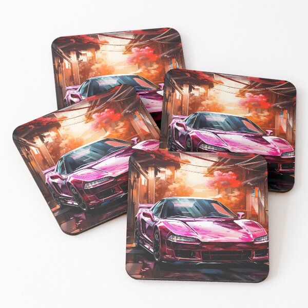 Item preview, Classic  sports car shines under evening city blossoms designed and sold by RevUpDesign.