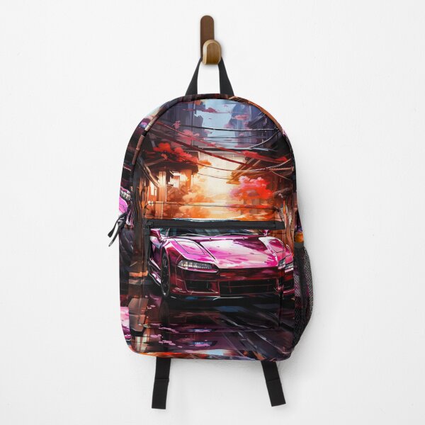Item preview, Classic  sports car shines under evening city blossoms designed and sold by RevUpDesign.