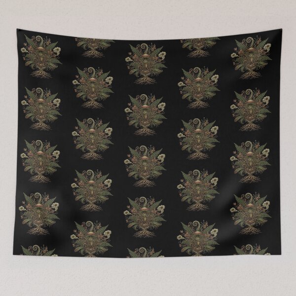 Item preview, Mystical Dark Botanical Ferns and Mushroom Root designed and sold by zzz888.