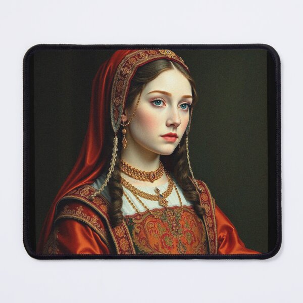Item preview, Tudor Era Courtier woman in a beautiful period dress portrait art designed and sold by Vintage Designs +.