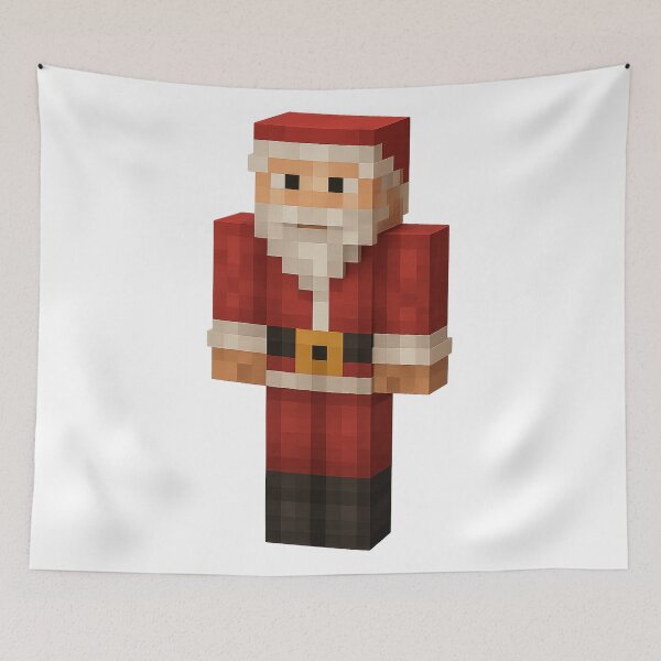 Item preview, Santa Claus, Minecraft Style! Blocky, Jolly & Ready for Christmas designed and sold by DibujandoPorfa.