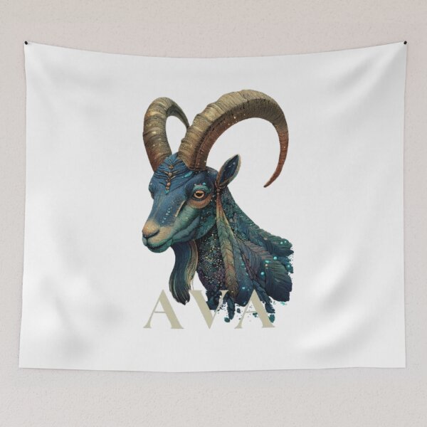 Item preview, Ava – Capricorn Zodiac Sea-Goat Design designed and sold by AlexLineArt.