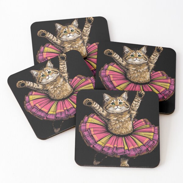 Item preview, Cute Vintage Retro Comic Styled Ballerina Cat designed and sold by MiloOfficial.