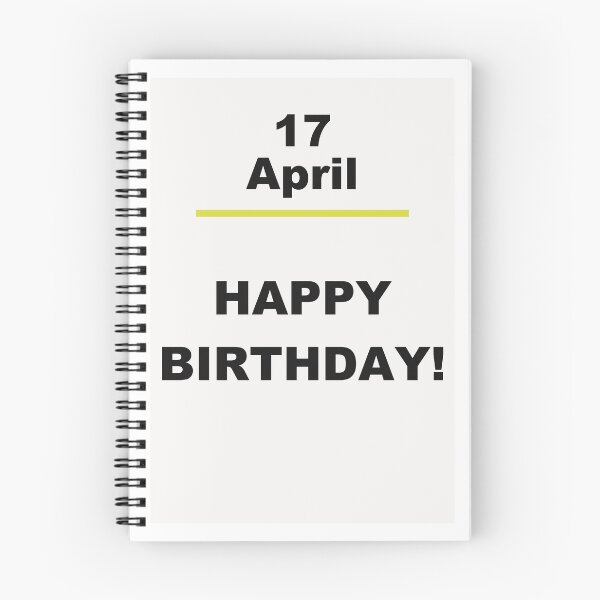 Item preview, Minimalist Happy Birthday Design — April 17 designed and sold by ariksworld.