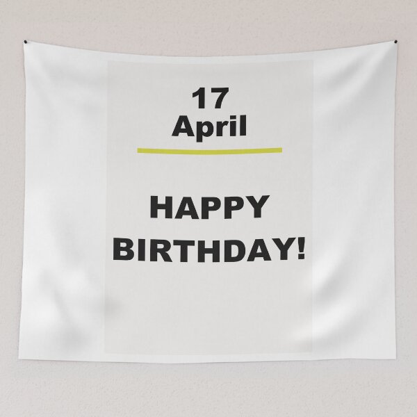 Item preview, Minimalist Happy Birthday Design — April 17 designed and sold by ariksworld.