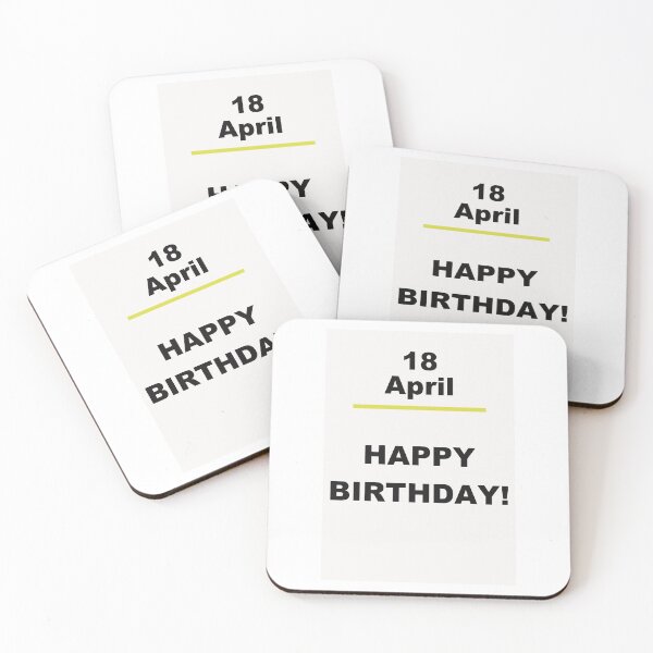 Item preview, Minimalist Happy Birthday Design — April 18 designed and sold by ariksworld.