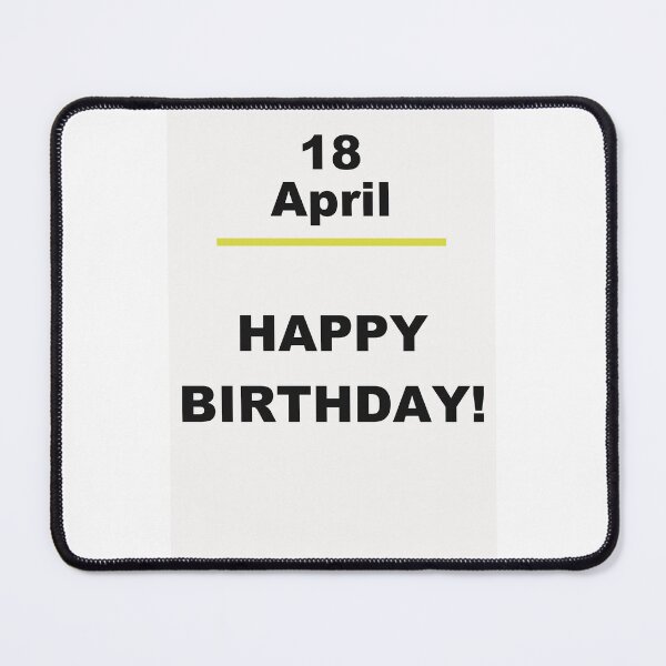 Item preview, Minimalist Happy Birthday Design — April 18 designed and sold by ariksworld.