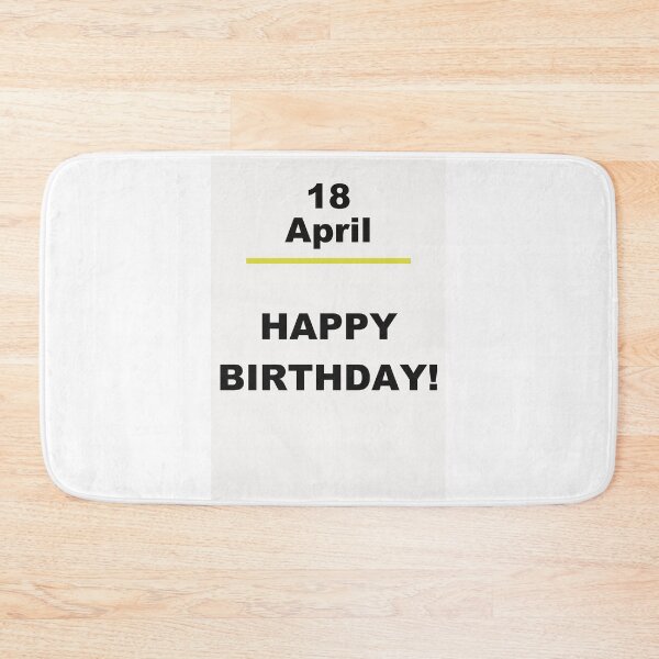 Item preview, Minimalist Happy Birthday Design — April 18 designed and sold by ariksworld.
