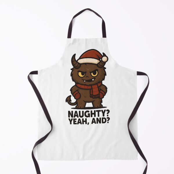 Item preview, Naughty? Yeah, and? – Cute Krampus Christmas Monster Design designed and sold by Weasel Graphix.