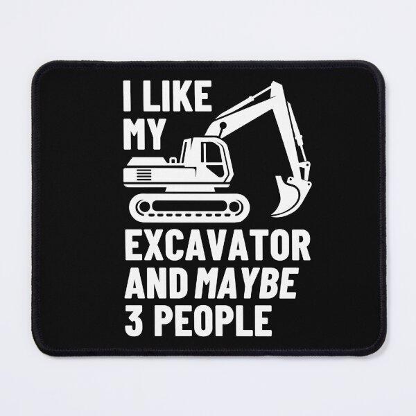 Item preview, Funny Excavator Black And White designed and sold by BloodyTeapot.