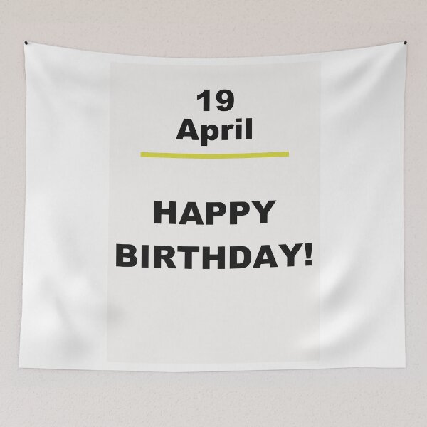 Item preview, Minimalist Happy Birthday Design — April 19 designed and sold by ariksworld.