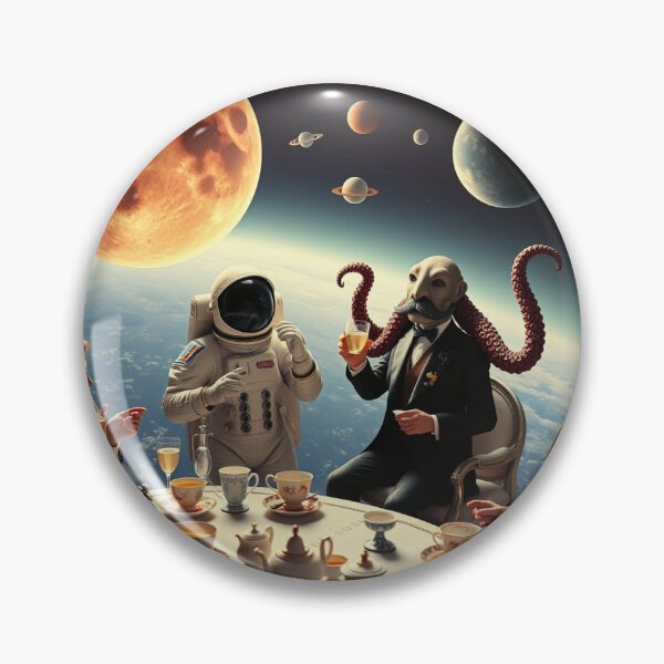 Item preview, Galactic Tea Party with Astronaut, Tentacles & floating dreams – surreal vibes & cosmic storytelling designed and sold by FotoworldEdel.