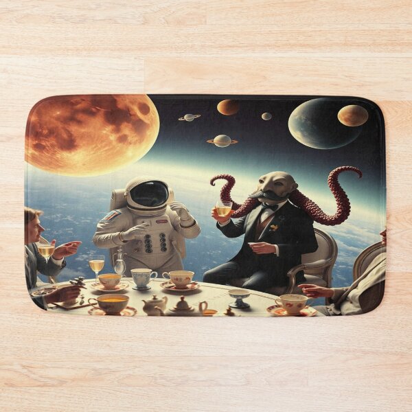 Item preview, Galactic Tea Party with Astronaut, Tentacles & floating dreams – surreal vibes & cosmic storytelling designed and sold by FotoworldEdel.