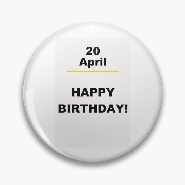 Item preview, Minimalist Happy Birthday Design — April 20 designed and sold by ariksworld.