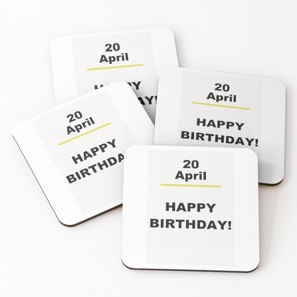 Item preview, Minimalist Happy Birthday Design — April 20 designed and sold by ariksworld.