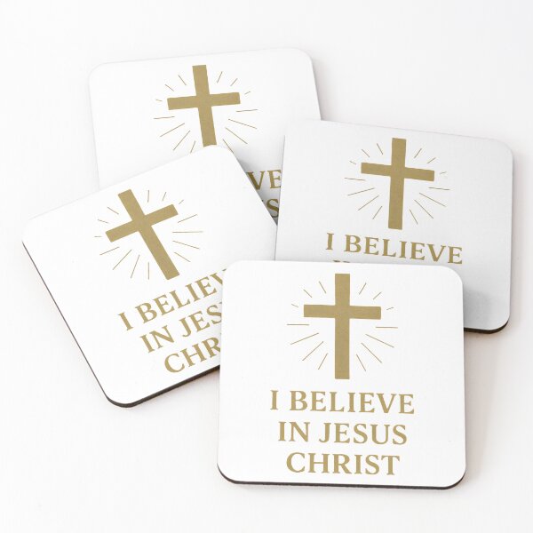 Item preview, I Believe in Jesus Christ Gold Cross Christian Design. designed and sold by loveandlightrb.
