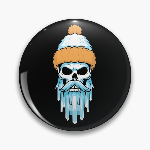 Item preview, Frost-Bearded Skull in Winter Cap – Icy Gothic Skull Art designed and sold by GriferrStore.