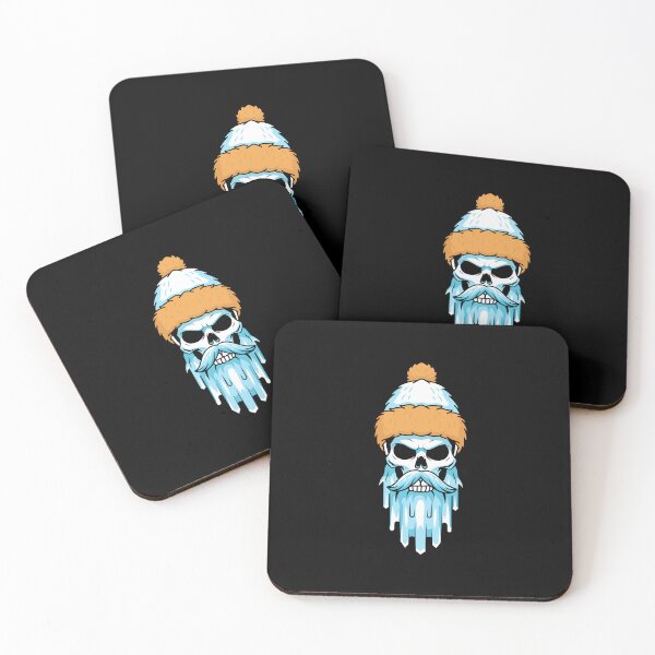 Item preview, Frost-Bearded Skull in Winter Cap – Icy Gothic Skull Art designed and sold by GriferrStore.