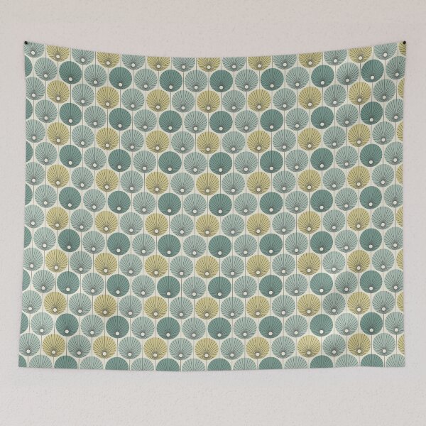 Item preview, retro botanical - teal, mint, ochre  designed and sold by Johanna Kindvall.