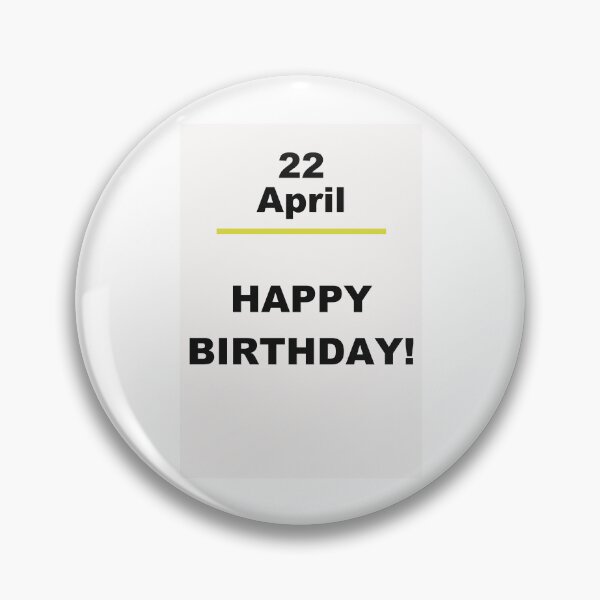 Item preview, Minimalist Happy Birthday Design — April 22 designed and sold by ariksworld.