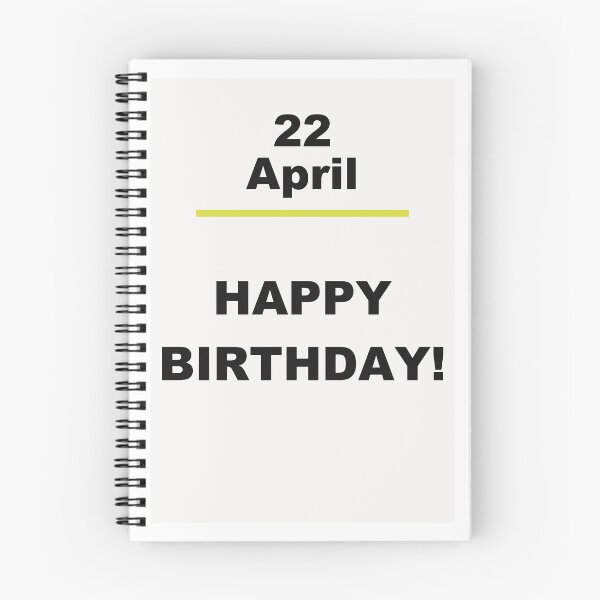Item preview, Minimalist Happy Birthday Design — April 22 designed and sold by ariksworld.