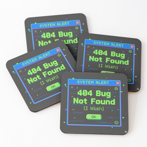 Item preview, 404 Bug Not Found – Funny Coding & Gamer Error Message designed and sold by GlitchGameStudio.