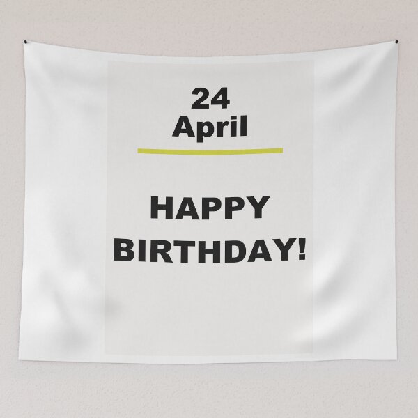 Artikelvorschau, Minimalistisches Design zum Geburtstag – 24. April entworfen und verkauft von ariksworld.