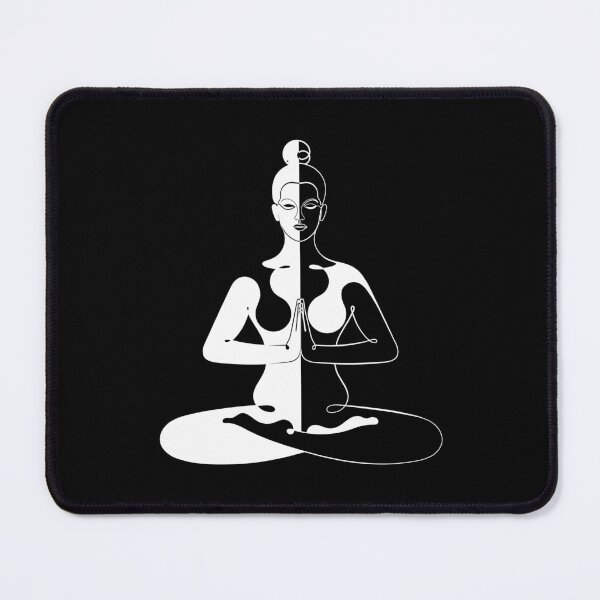 Item preview, White Aesthetic Easy Pose – Sukhasana – Shadow Art designed and sold by altandesign.