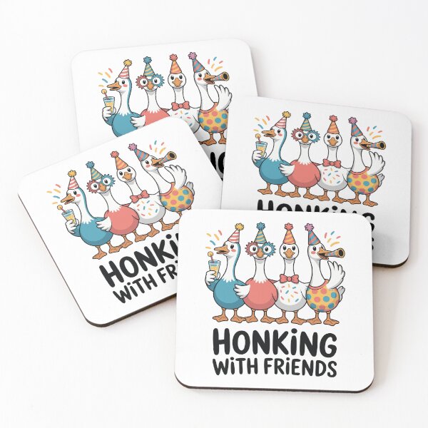 Item preview, Four joyful geese celebrating a friends designed and sold by TeezTales.
