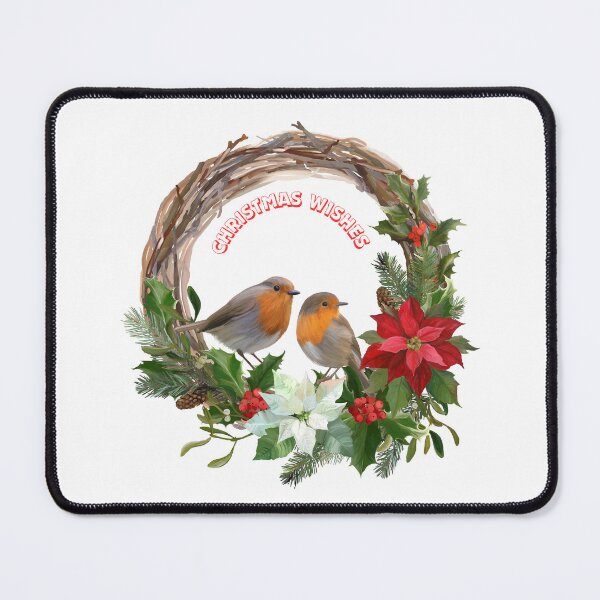 Item preview, Christmas Wishes With Robins. designed and sold by Dinasshop.