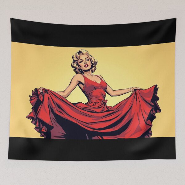 Item preview, Vintage Retro Comic Sticker Marilyn Design designed and sold by MiloOfficial.