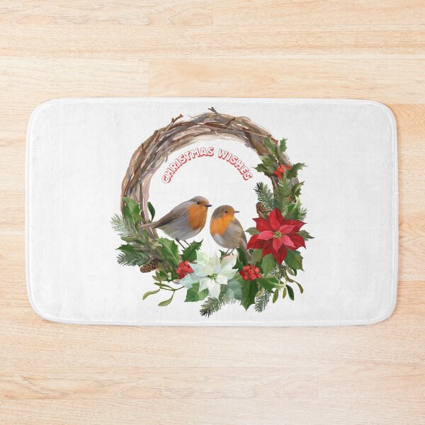 Item preview, Christmas Wishes With Robins. designed and sold by Dinasshop.