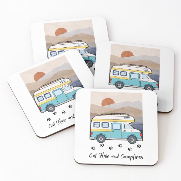 Item preview, Cat Hair and Campfires. RV and Cat design designed and sold by SofikoDesigns.