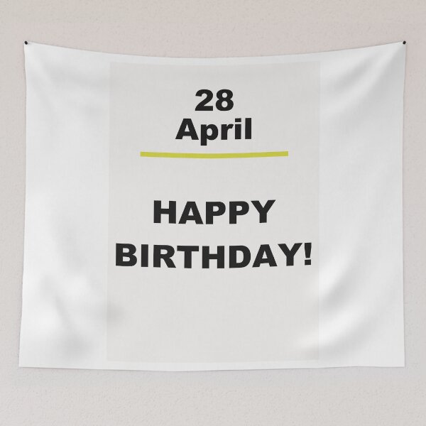 Artikelvorschau, Minimalistisches Design zum Geburtstag – 28. April entworfen und verkauft von ariksworld.