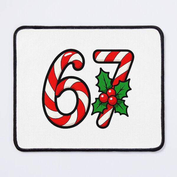 Item preview, 67 Candy Canes Funny Christmas Humor Meme Design designed and sold by JEFDodsonArt.
