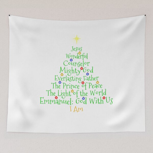 Item preview, Christian Christmas Shirts Bible Names of Jesus Tree Shaped designed and sold by ArleneRowe.