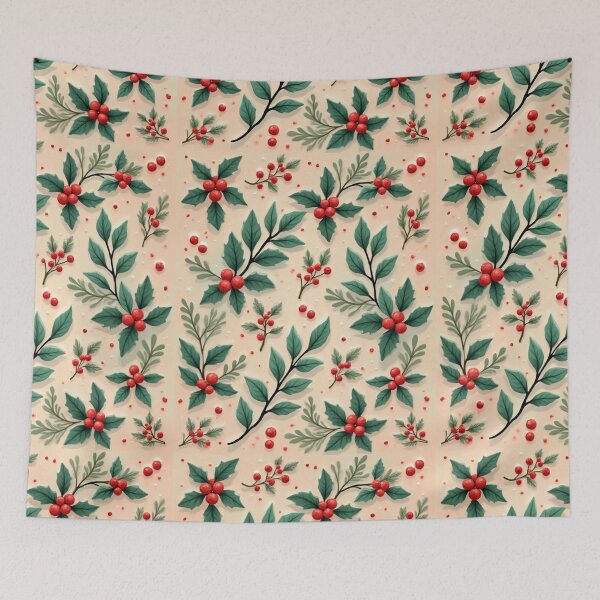 Item preview, Festive Vintage Winter Botanical Christmas Design designed and sold by arteena.