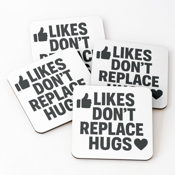 Item preview, Likes Don’t Replace Hugs – Minimalist Viral Message Design designed and sold by JonathanP514.