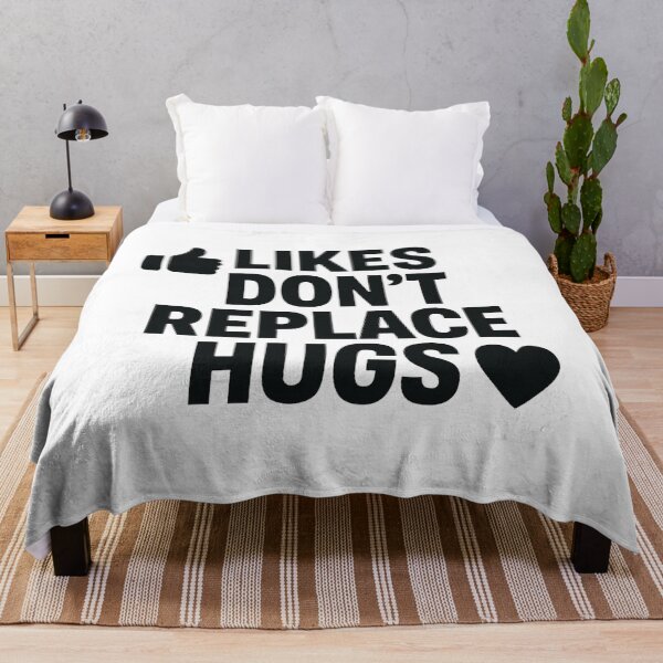 Item preview, Likes Don’t Replace Hugs – Minimalist Viral Message Design designed and sold by JonathanP514.