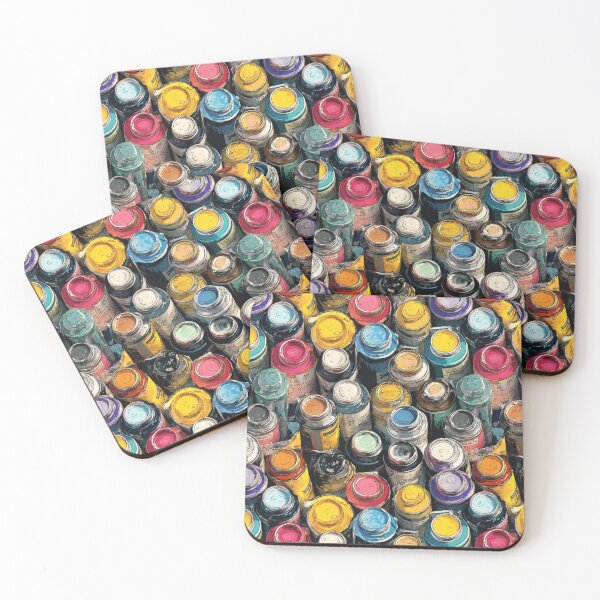 Item preview, Creative Paint Bottles Pattern – Vibrant Artist Studio Illustration designed and sold by casualnature.
