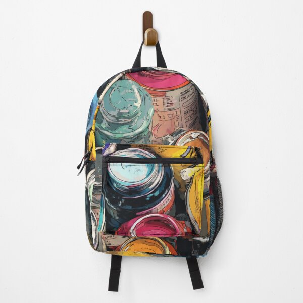 Item preview, Creative Paint Bottles Pattern – Vibrant Artist Studio Illustration designed and sold by casualnature.