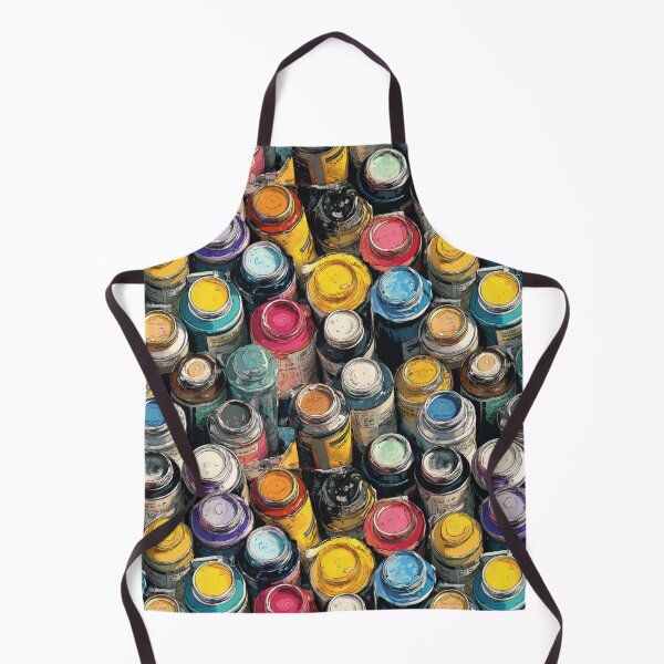 Item preview, Creative Paint Bottles Pattern – Vibrant Artist Studio Illustration designed and sold by casualnature.