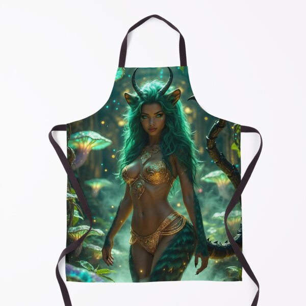 Item preview, Emerald Horned Faun Goddess - Enchanted Forest Fantasy Portrait designed and sold by AiDigitalSanctum.