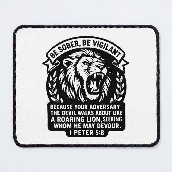 Item preview, 1 Peter 5:8 Your Adversary The Devil Walks About Like A Roaring Lion designed and sold by plushism.