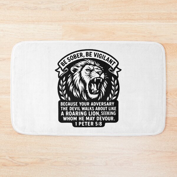 Item preview, 1 Peter 5:8 Your Adversary The Devil Walks About Like A Roaring Lion designed and sold by plushism.